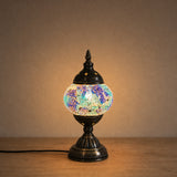 Table Lamp - Blue Crackle — lit