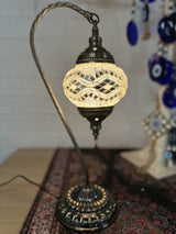 Swan Lamps Mosaics - White Diamond