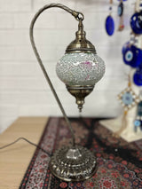 Swan Lamps Mosaics - White Pastel Crackle