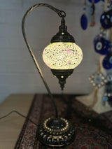 Swan Lamps Mosaics - White Pastel Crackle
