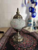 Table Lamps - White Pastel Crackle