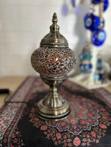 Table Lamps- Yellow Crackle