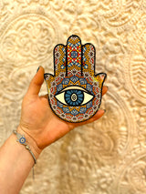 Hamsa Hand - Yellow, Red & Blue
