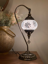 Swan Lamps - White Flower