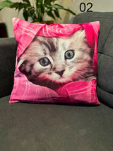 Cat Photos Printed Cushion Covers 17'x17'