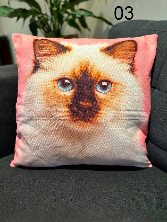 Cat Photos Printed Cushion Covers 17'x17'