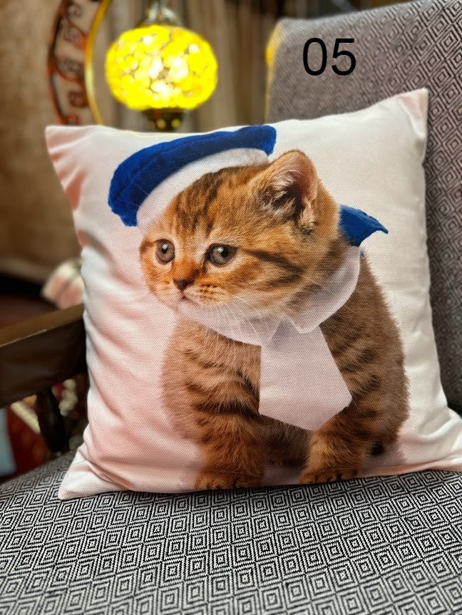 Cat Photos Printed Cushion Covers 17'x17'