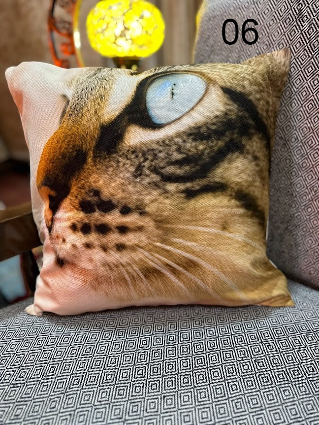 Cat Photos Printed Cushion Covers 17'x17'