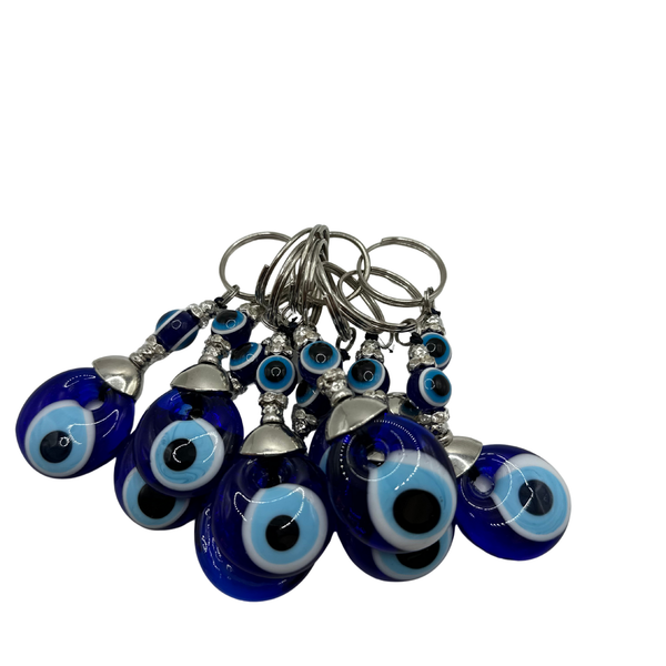 Handmade Single Bead Keychain – Nazar Charm (10PCS)