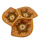 Handmade Turkish Ceramic Mixed Nut Plate – Orange