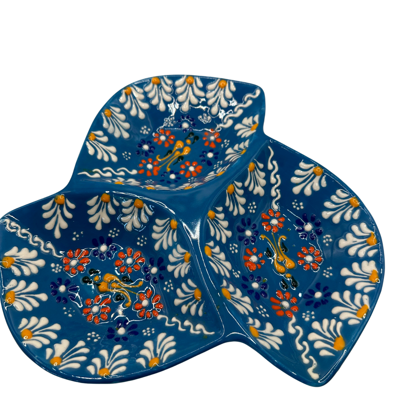 Handmade Turkish Ceramic Mixnut Plate – Blue