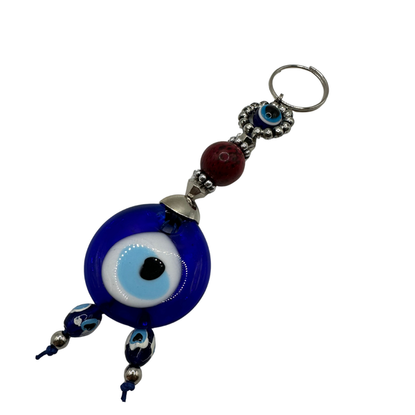 Handmade Red Bead Keychain – Nazar Charm (10PCS)