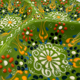 Handmade Turkish Ceramic Mixnut Plate – Green