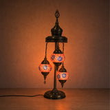Turkish Floor Lamps 3 Pieces - Red-Blue Flower