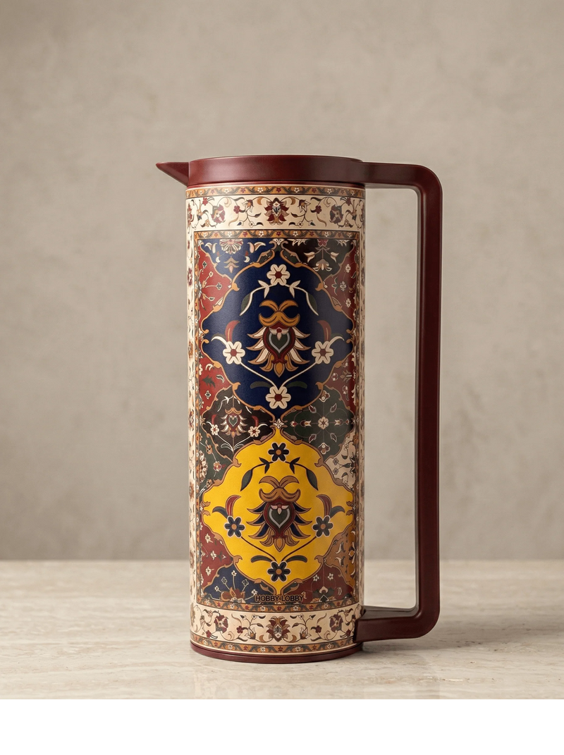 1L Stainless Steel Vacuum Jug – Multicolor Ottoman Thermal Carafe