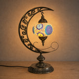 Crescent Moon Lamps - Blue Sun