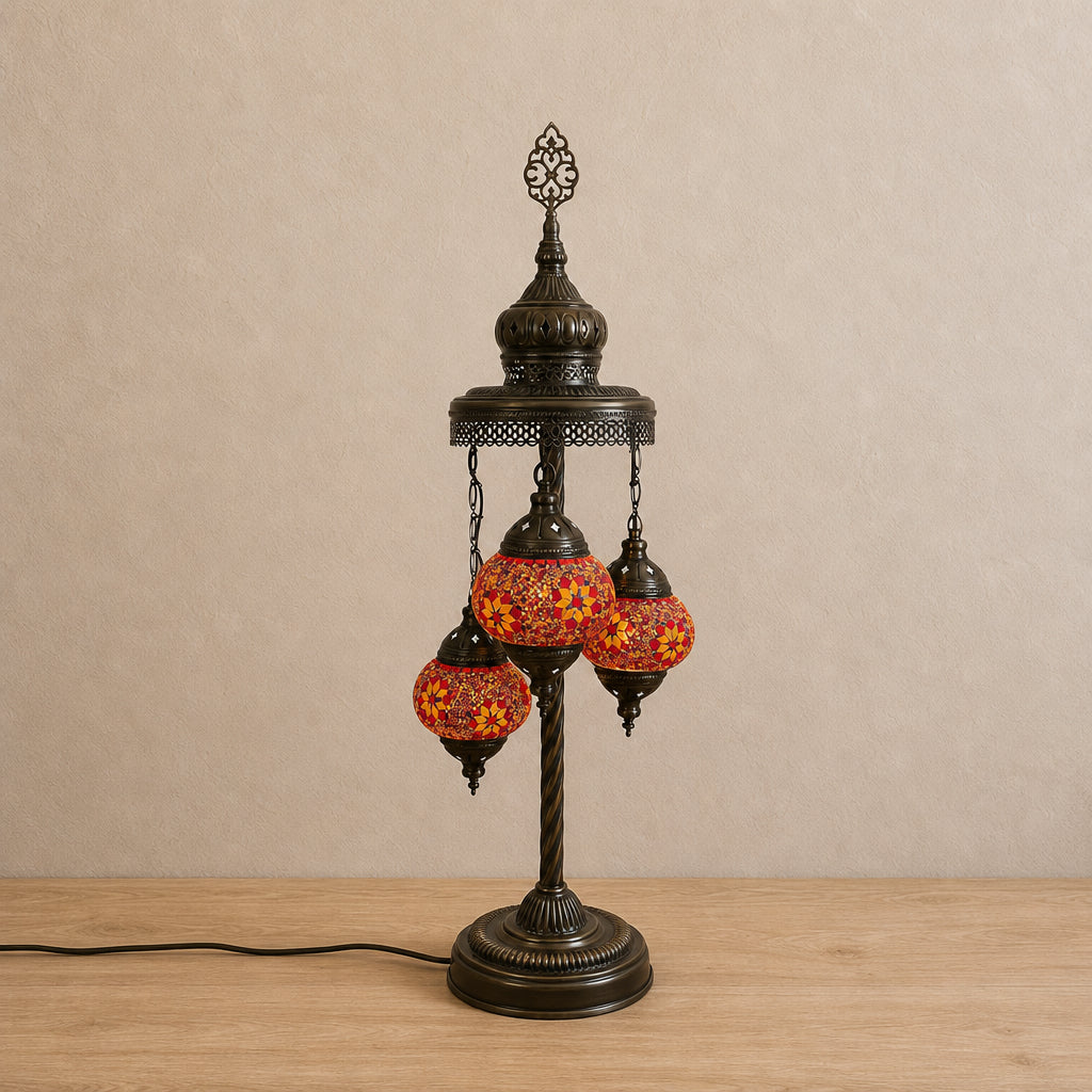 Turkish Floor Lamp with 3 Globes - FO