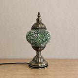 Table Lamps - Green Crackle