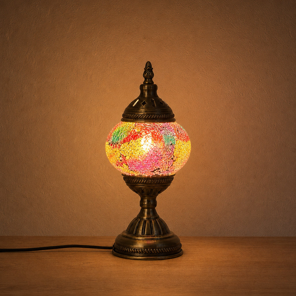Table Lamps - Rainbow Crackle