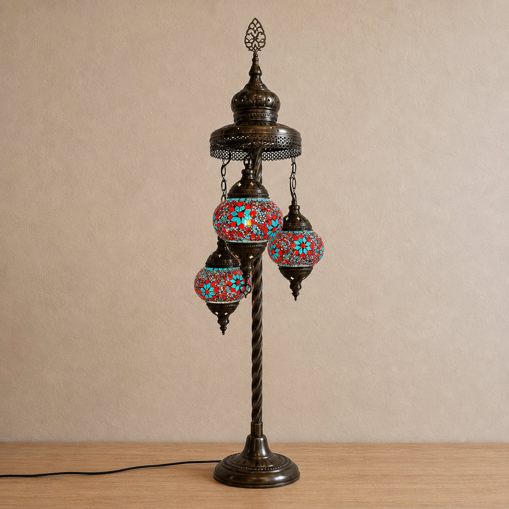 Turkish Floor Lamp with 3 Globes - FC