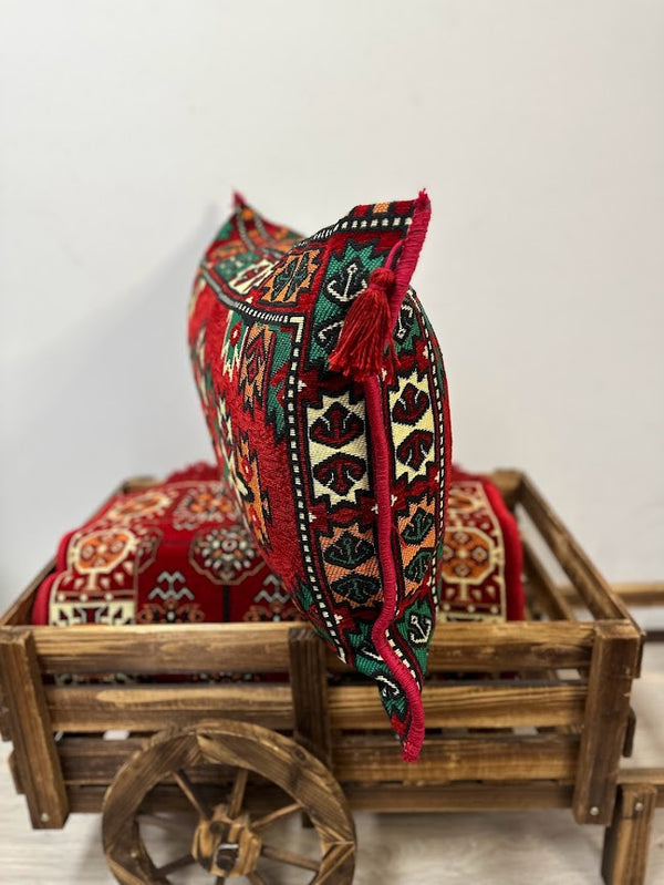 Pillow Cushion 50x60 Red Oriental