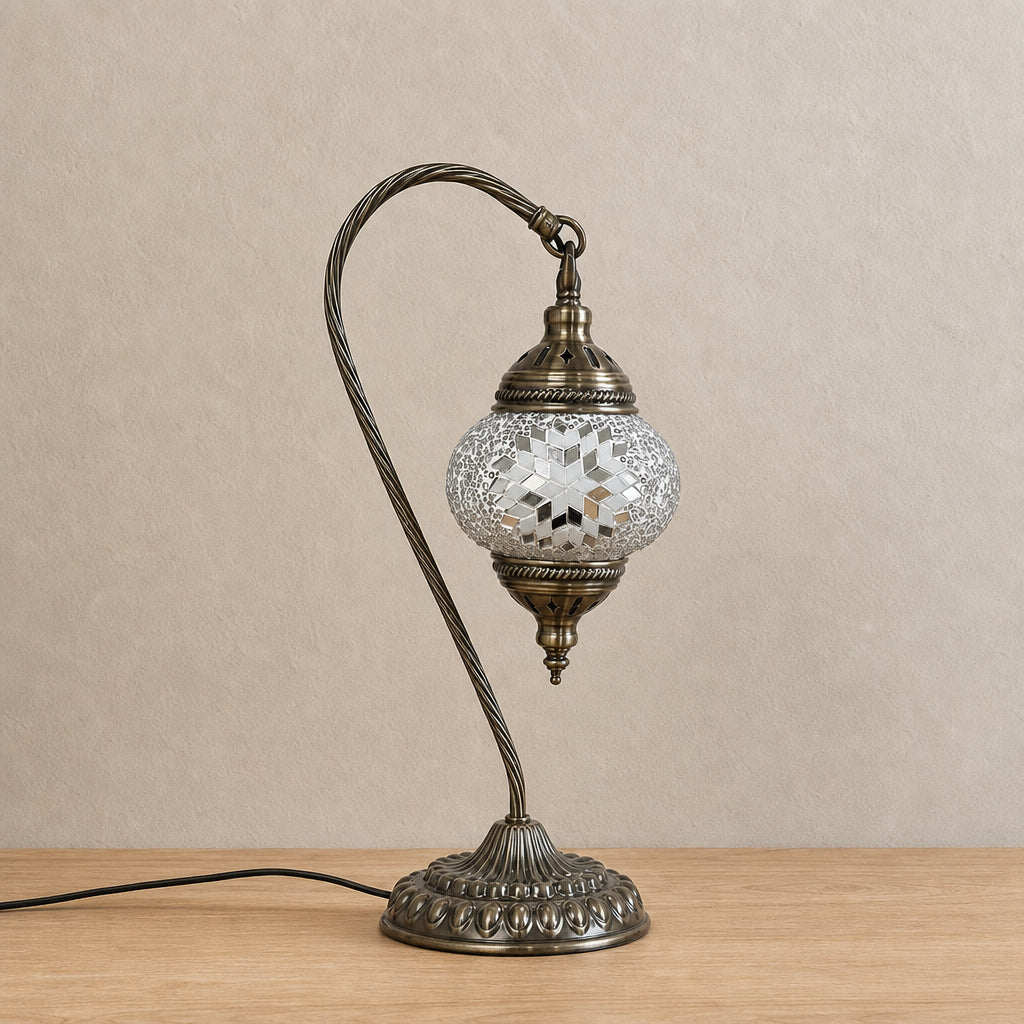 Swan Lamps Mosaics - White Mirror