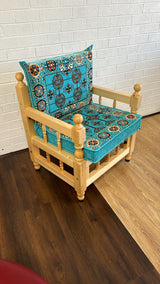 Single Cushion Set Aqua Elegance with Chair