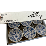 Handmade Turkish Ceramic Bowl Set – 5cm Evil Eye Design