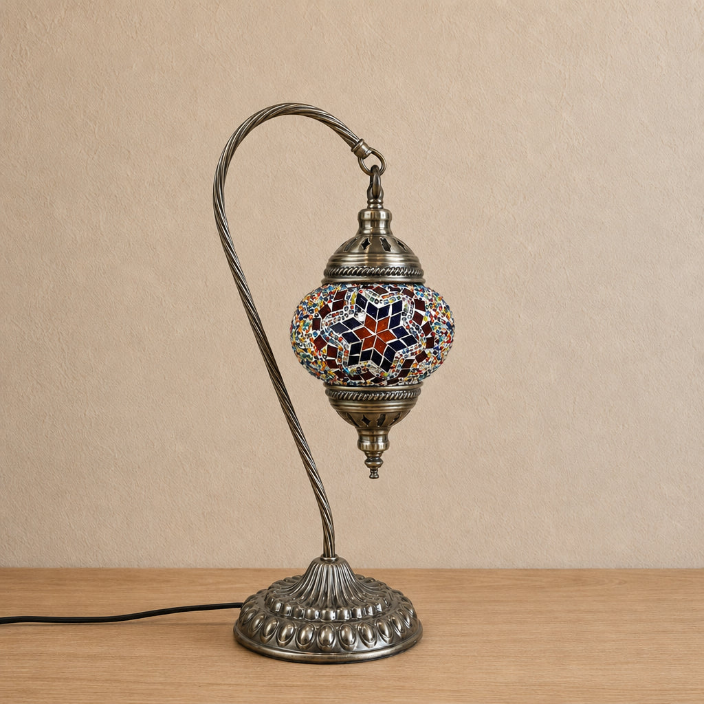 Swan Lamps Mosaics - Blue Star Traditional