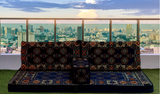 Arabian Majlis, Divan Set (Floor Cushions)  Navy Elegance