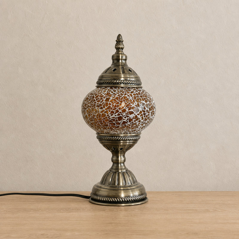 Table Lamps- Yellow Crackle