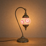 Swan Lamps Mosaics - Pink Flower