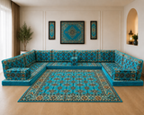 Aqua Diamond U-Shaped Arabian Majlis