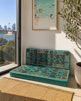 Double Cushion Set - Aqua Diamond