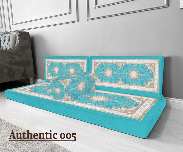 Arabian Majlis, Divan Set (Floor Cushions) Aqua Heritage Elegance Majlis