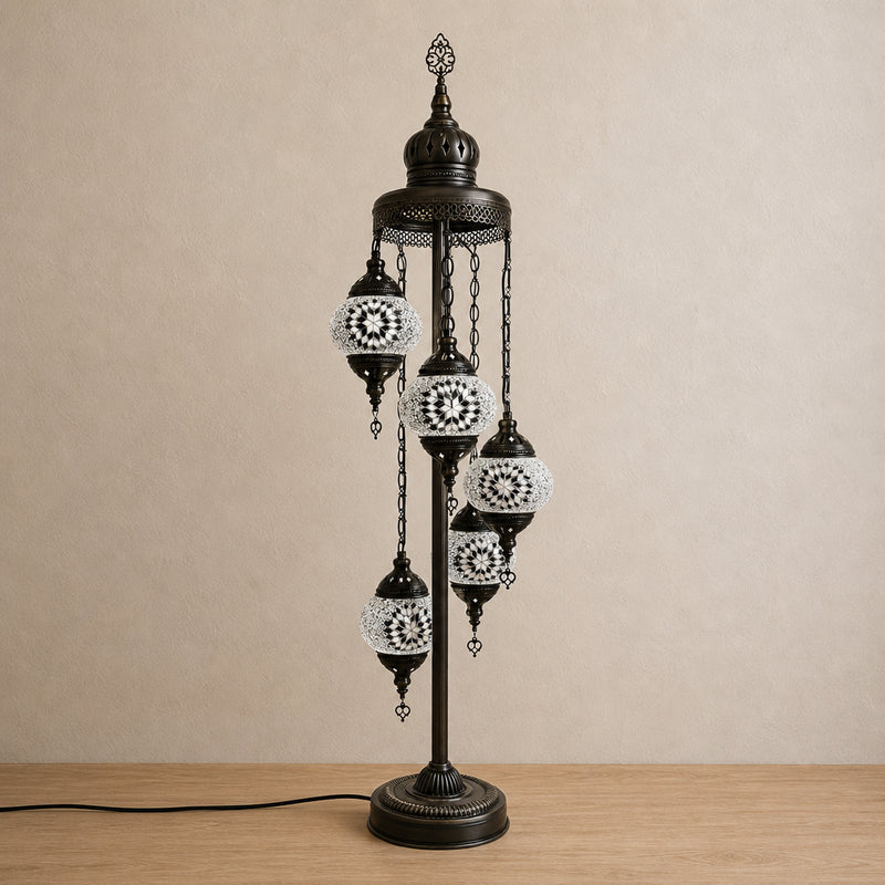 Turkish Floor Lamp with 5 Globes - M40