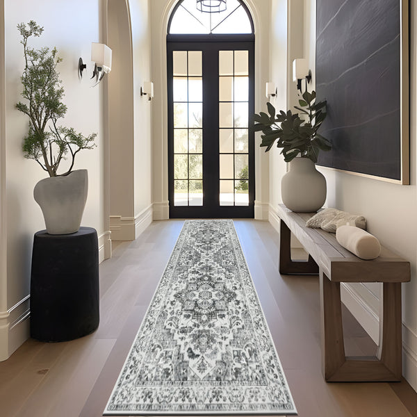 Monochrome Vintage Medallion Rug