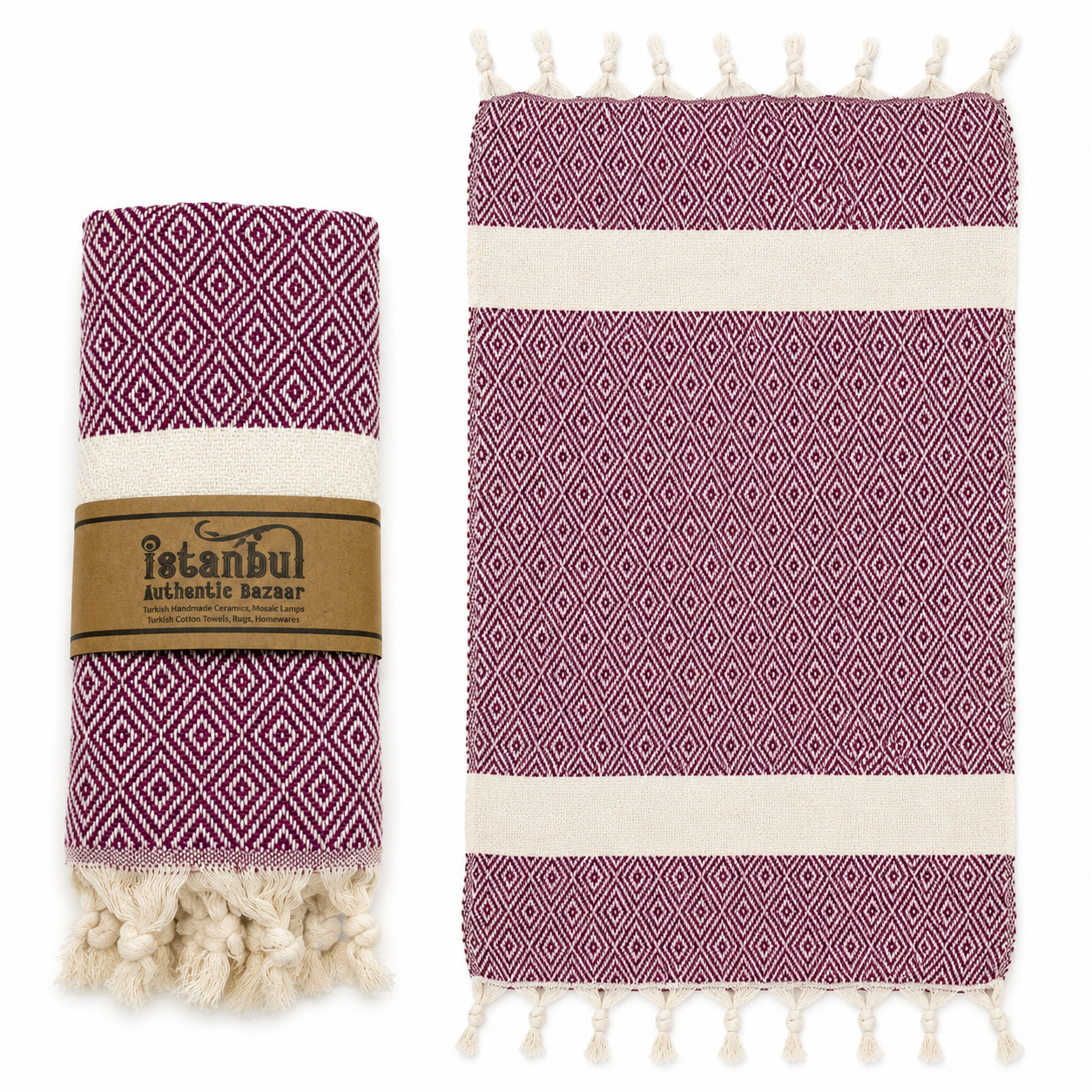 Turkish Hand Towel - Diamond