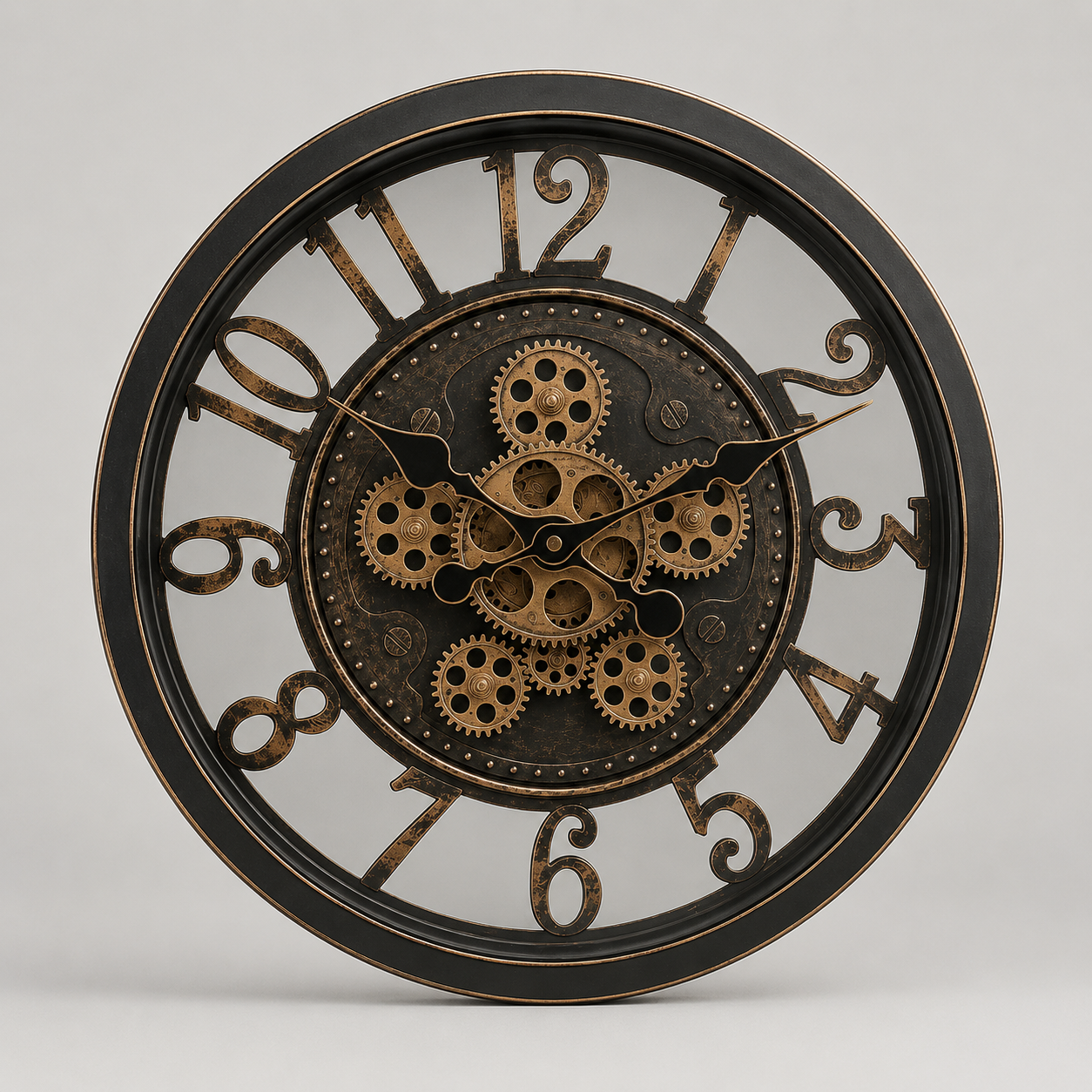 Vintage Steampunk Gear Wall Clock 40cm