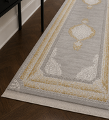 Kervan Rug Ak187 Grey/Gold Hallway Runner