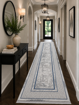 Kervan Rug Ak076 Grey/Blue Hallway Runner