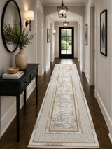 Kervan Rug Ak076 Grey/Gold Hallway Runner