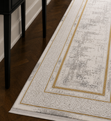 Kervan Rug Ak076 Grey/Gold Hallway Runner