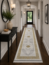 Kervan Rug Ak7114 Grey/Gold Hallway Runner