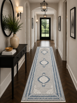 Kervan Rug Ak7114 Grey/Blue Hallway Runner