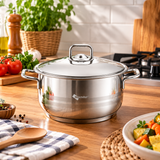 Hascevher Gastro Stainless Steel Cooking Pot 22x12 cm