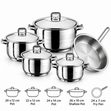 Hascevher Gastro 9pc Stainless Steel Cookware Set