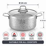 Hascevher Serra Stainless Steel Pot 24cm
