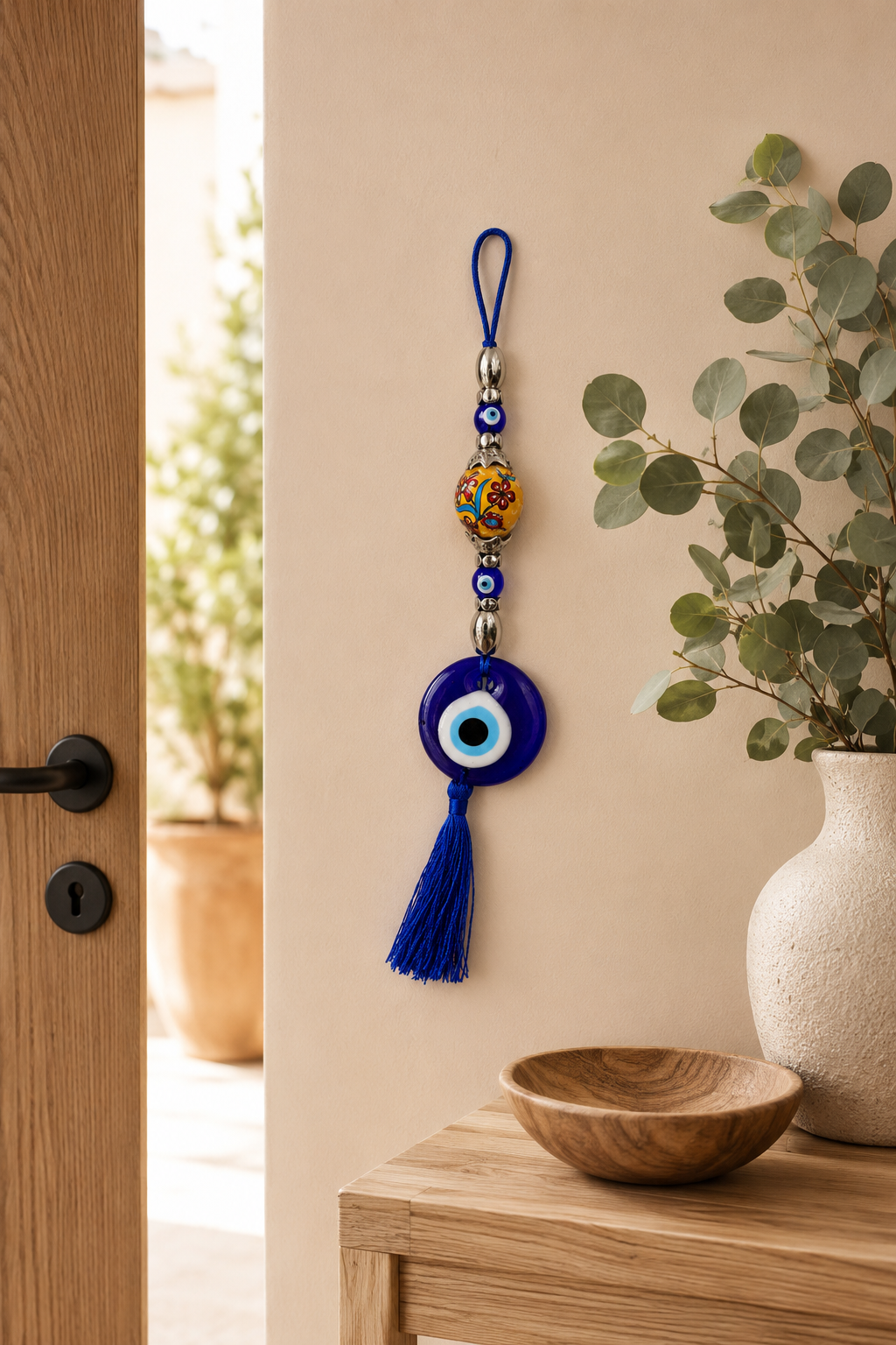 Evil Eye Wall Hanging Nazar Yellow