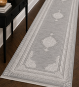 Kervan Rug Ak187 Grey/Grey Hallway Runner